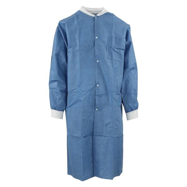 Medicom 8107-A SafeWear Hi-Perform Lab Coats SMS Fabric Deep Blue Small 12/Pk Medicom 8107-A SafeWear Hi-Perform Lab Coats SMS Fabric Deep Blue Small 12/Pk